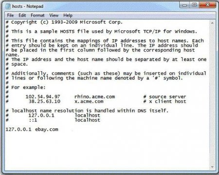  HOSTS (Windows 7): , , 