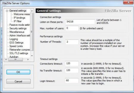 Filezilla Server:   