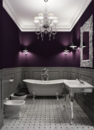 Фіолетова кімната: поєднання кольорів в інтер'єрі, поради при виборі шпалер, фото